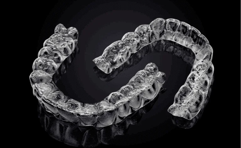 Transparent clear dental aligner trays
